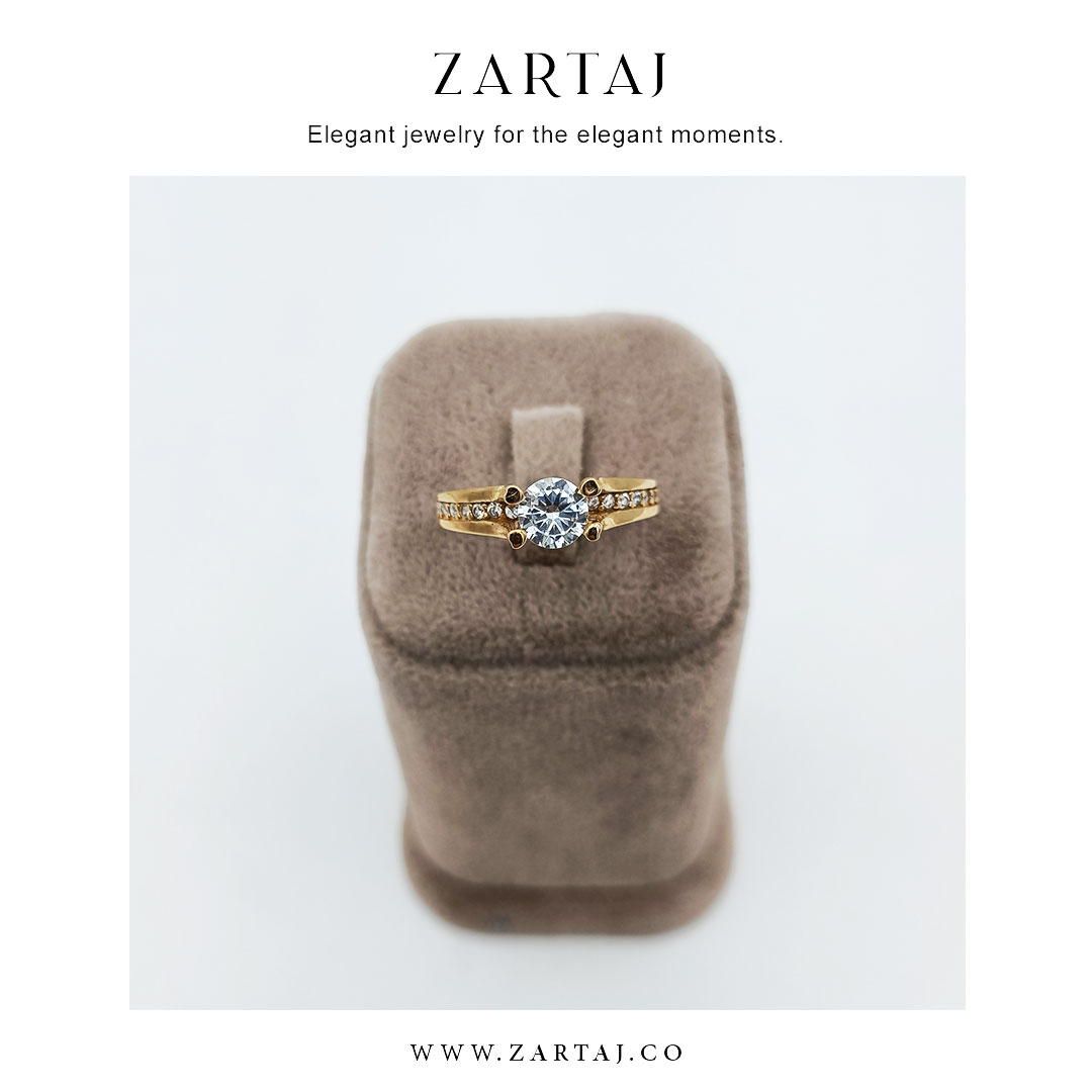 انگشتر طلا سولیتر زرتاج کد atsz۰4