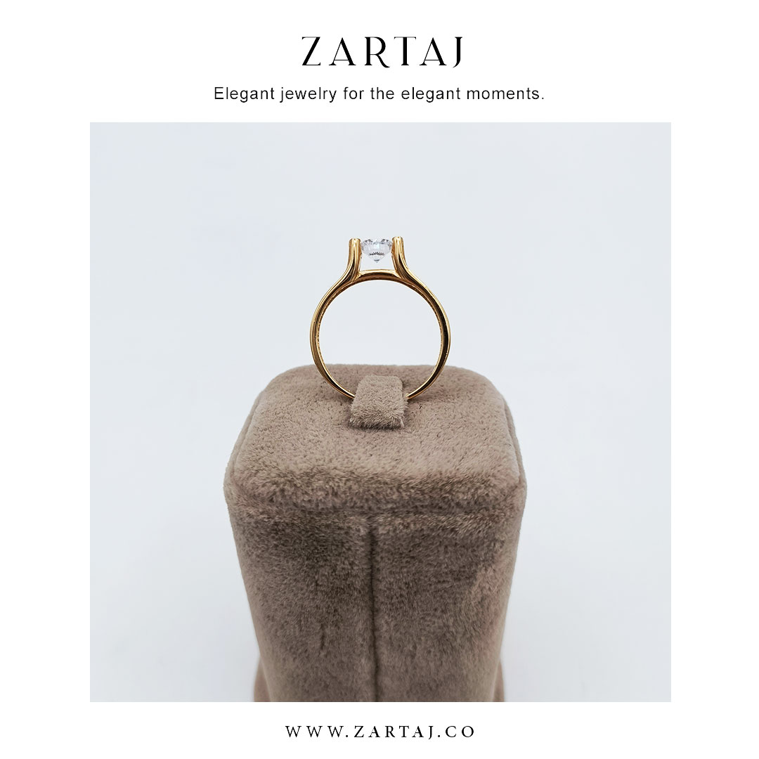 انگشتر طلا سولیتر زرتاج کد atsz۰4