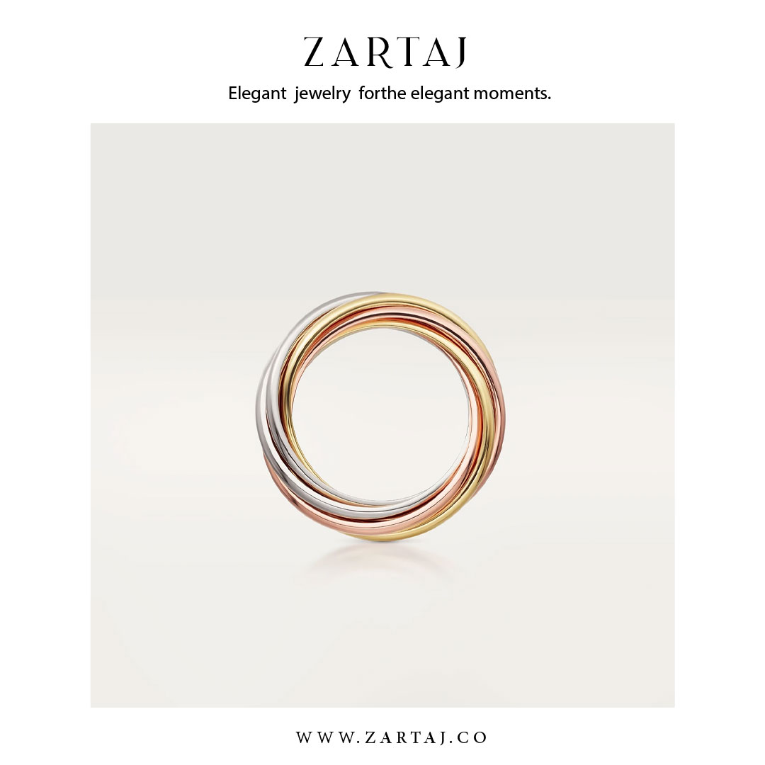 حلقه کارتیه طرح ترینیتی  کد cr011